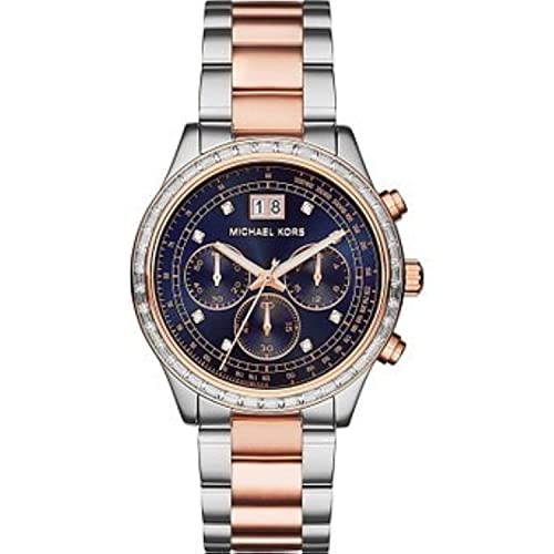 Michael Kors Brinkley Blue Dial Two Tone Steel Strap Watch for Women - MK6205 Buy Now By Michael Kors
