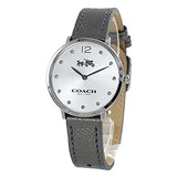 Coach Slim Easton Silver Dial Grey Leather Strap Watch for Women - 14502686 Buy Now By Coach