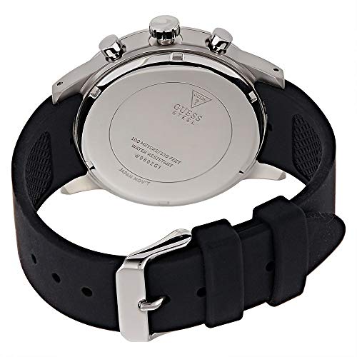 Guess Fuel Multifunction White Dial Black Rubber Strap Watch for Men - W0802G1 Buy Now By Guess