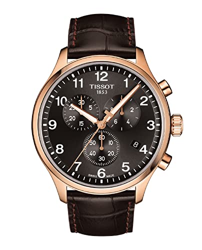 Tissot Chrono XL Black Dial Brown Leather Strap Watch For Men - T116.617.36.057.01 Buy Now By Tissot