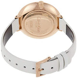 Calvin Klein Rise White Dial White Leather Strap Watch for Women - K7A236LH Buy Now By Calvin Klein