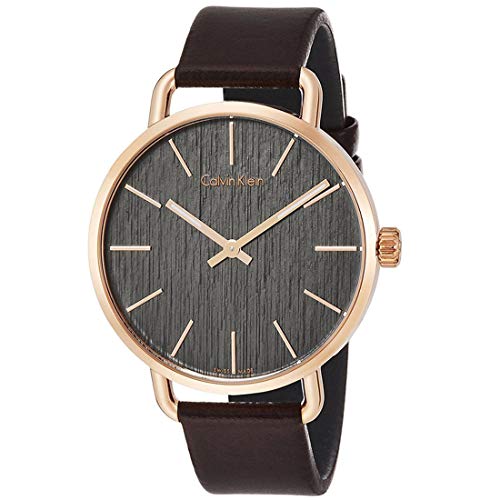Calvin Klein Even Grey Dial Brown Leather Strap Watch for Women - K7B216G3 Buy Now By Calvin Klein