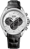 Hugo Boss Casual Chronograph Silver Dial Black Leather Strap Watch For Men - HB1512880 Buy Now By Hugo Boss