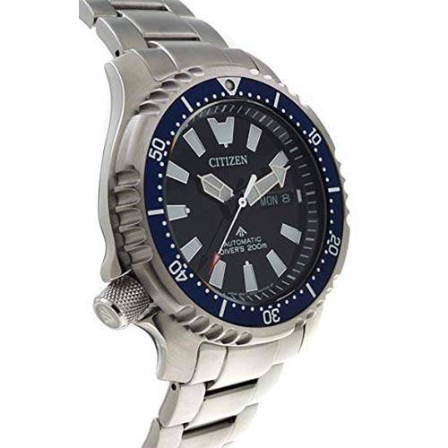 Citizen Promaster Fugu Limited Edition Diver's 200m Automatic Black Dial Silver Steel Strap Watch For Men - NY0098-84E Buy Now By Citizen