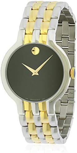 Movado Veturi Quartz Black Dial Two Tone Steel Strap Watch for Men - 0606932 Buy Now By Movado