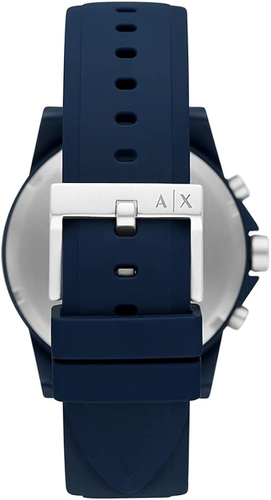 Armani Exchange Outerbanks Chronograph Blue Dial Blue Silicone Strap Watch For Men - AX7128 Buy Now By Armani Exchange