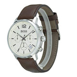 Hugo Boss Attitude White Dial Brown Leather Strap Watch for Men - 1513609 Buy Now By Hugo Boss