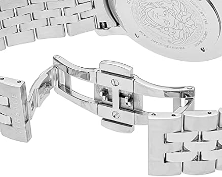 Versace V-Urban Light Blue Dial Silver Steel Strap Watch for Men - VELQ00419 Buy Now By Versace