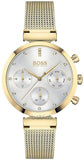 Hugo Boss Flawless White Dial Gold Mesh Bracelet Watch for Women - 1502552 Buy Now By Hugo Boss