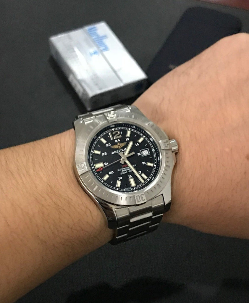 Breitling Colt Automatic 44mm Black Dial Stainless Steel Mens Watch - A1738811/BD44/173A Buy Now By Breitling