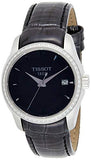 Tissot T Trend Couturier Diamonds Black Dial Black Leather Strap Watch for Women - T035.210.66.051.00 Buy Now By Tissot