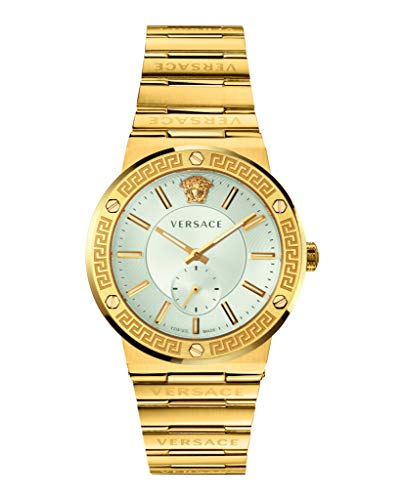 Versace Greca Silver Dial Gold Steel Strap Watch for Men - VEVI00520 Buy Now By Versace
