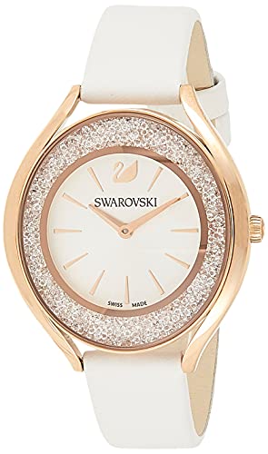 Swarovski Crystalline Aura Silver Dial White Leather Strap Watch for Women - 5519453 Buy Now By Swarovski