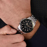 Fossil FB-01 Chronograph Black Dial Silver Steel Strap Watch for Men - FS5864 Buy Now By Fossil