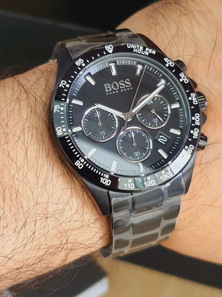 Hugo Boss Hero Black Dial Black Steel Strap Watch for Men - 1513754 Buy Now By Hugo Boss