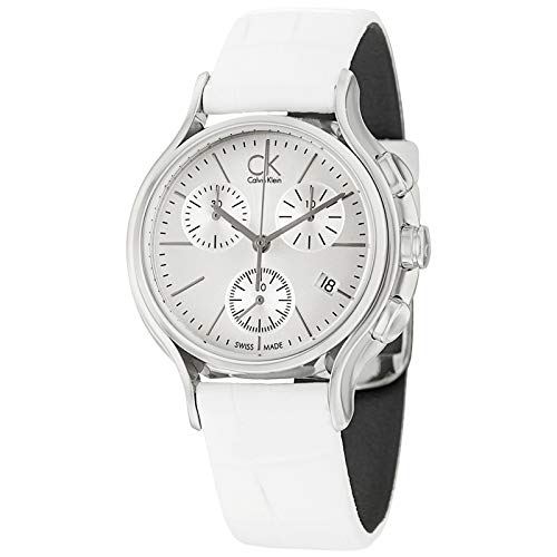 Calvin Klein Skirt White Dial White Leather Strap Watch for Women - K2U291L6 Buy Now By Calvin Klein
