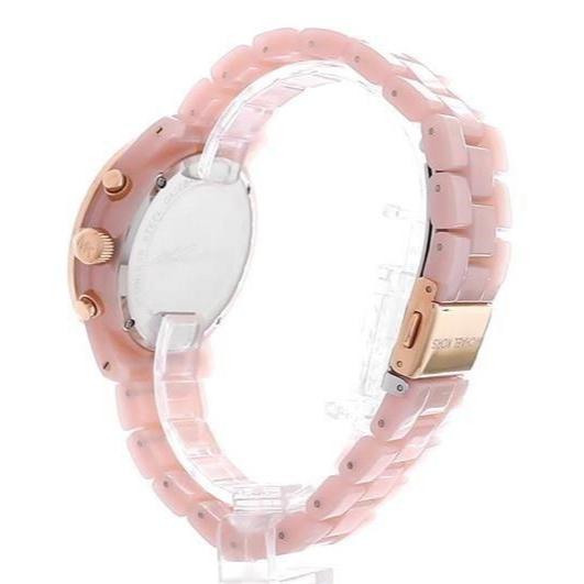 Michael Kors Runway Chronograph White Dial Pink Steel Strap Watch for Women - MK7424 Buy Now By Michael Kors