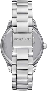 Michael Kors Layton Three Hand Pink Dial Silver Steel Strap Watch For Women - MK7298 Buy Now By Michael Kors