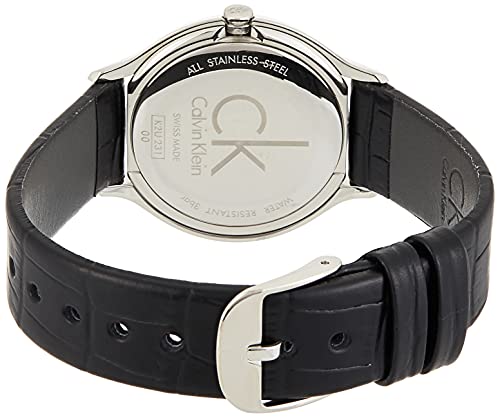 Calvin Klein Minimal Black Dial Black Leather Strap Watch for Women - K3M231C4 Buy Now By Calvin Klein