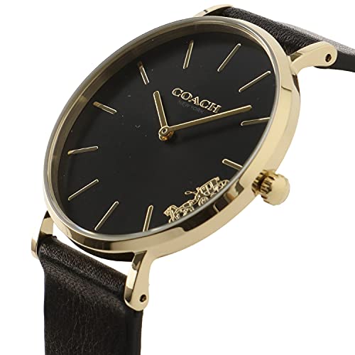 Coach Perry Black Dial Black Leather Strap Watch for Women - 14503333 Buy Now By Coach