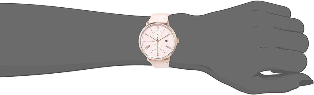 Tommy Hilfiger Jenna Analog Pink Dial Pink Leather Strap Watch for Women - 1782071 Buy Now By Tommy Hilfiger