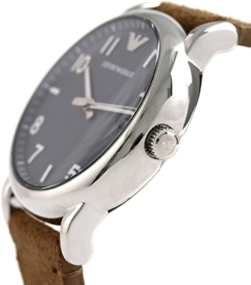 Emporio Armani Luigi Quartz Gray Dial Brown Leather Strap Watch For Men - AR11070 Buy Now By Emporio Armani
