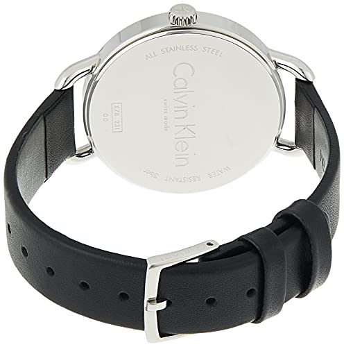 Calvin Klein Minimal Black Dial Black Leather Strap Watch for Women - K3M231C4 Buy Now By Calvin Klein
