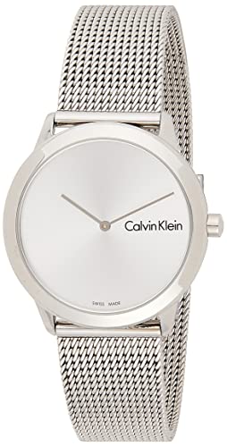 Calvin Klein Minimal SIlver Dial Silver Mesh Bracelet Watch for Women - K3M221Y6 Buy Now By Calvin Klein