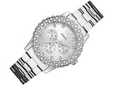Guess Dazzler Diamonds Silver Dial Silver Steel Strap Watch for Women - W0335L1 Buy Now By Guess