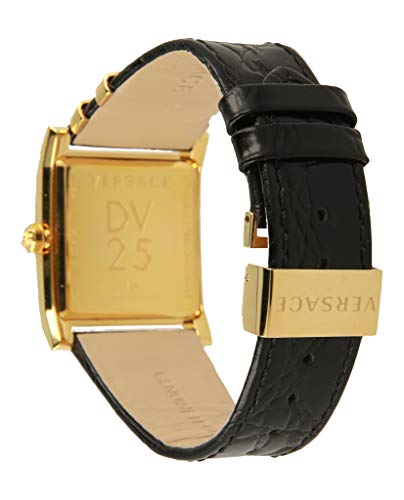 Versace VD-25 Diamonds Black Dial Black Leather Strap Watch for Women - VQF020015 Buy Now By Versace
