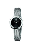 Calvin Klein Firm Black Dial Silver Mesh Bracelet Watch for Women - K3N23121 Buy Now By Calvin Klein