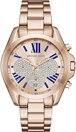 Michael Kors Bradshaw Chronograph Rose Gold Dial Rose Gold Steel Strap Watch For Women - MK6321 Buy Now By Michael Kors
