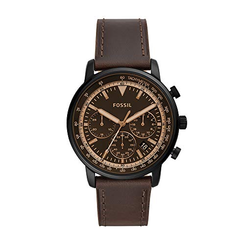 Fossil Goodwin Chronograph Brown Dial Brown Leather Strap Watch for Men - FS5529 Buy Now By Fossil
