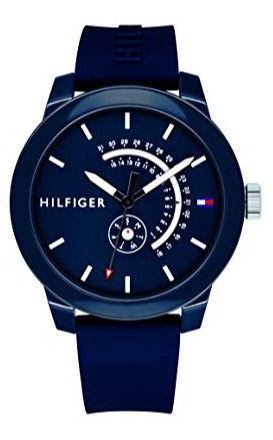 Tommy Hilfiger Denim Quartz Blue Dial Blue Rubber Strap Watch for Men - 1791482 Buy Now By Tommy Hilfiger