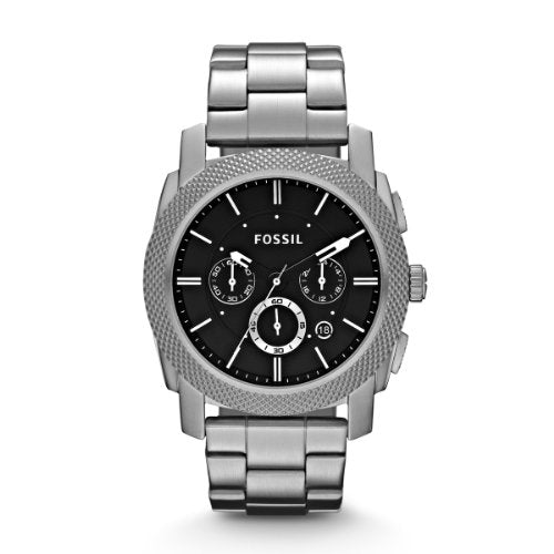 Fossil Machine Chronograph Black Dial Silver Steel Strap Watch for Men - FS4776 Buy Now By Fossil
