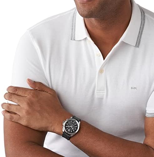 Michael Kors Brecken Chronograph Black Dial Black Leather Strap Watch For Men - MK8850 Buy Now By Michael Kors