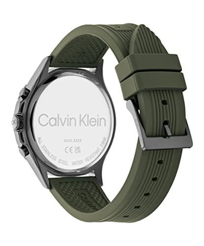Calvin Klein Tone Green Dial Green NATO Strap Watch for Men - K7K514WL Buy Now By Calvin Klein