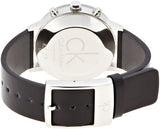 Calvin Klein Post Minimal Chronograph Black Dial Black Leather Strap Watch for Men - K7627107 Buy Now By Calvin Klein