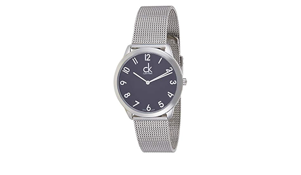 Calvin Klein Minimal Black Dial Silver Mesh Bracelet Watch for Men - K3M51151 Buy Now By Calvin Klein