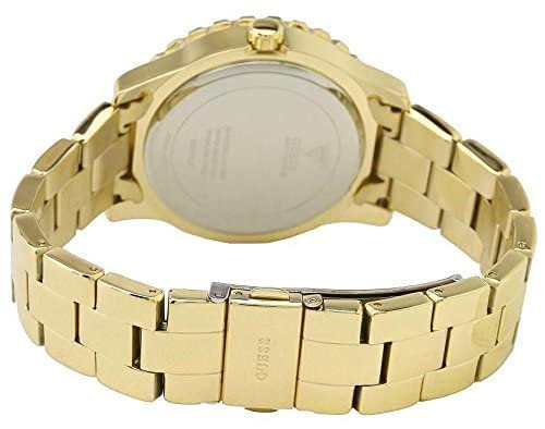 Guess Dazzler Diamonds Silver Dial Gold Steel Strap Watch for Women - W0335L2 Buy Now By Guess