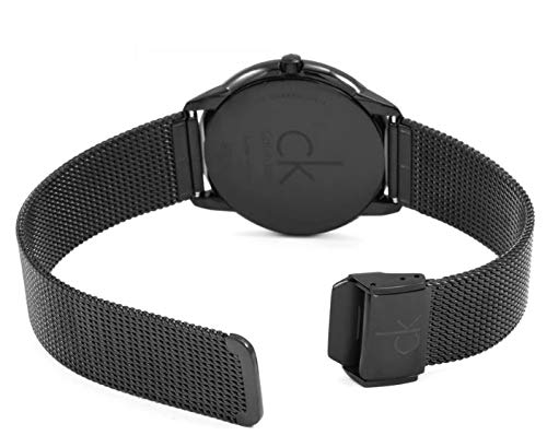 Calvin Klein Minimal Black Dial Black Mesh Bracelet Watch for Men - K3M214B1 Buy Now By Calvin Klein