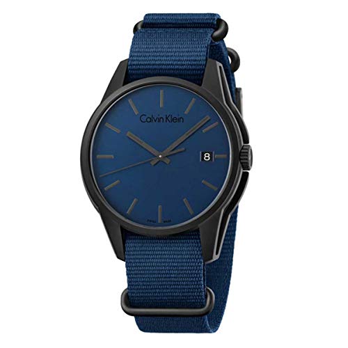 Calvin Klein Tone Blue Dial Blue NATO Strap Watch for Men - K7K514VN Buy Now By Calvin Klein