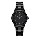 Daniel Wellington Iconic Link Ceramic Black Dial Black Steel Strap Watch For Women - DW00100414 Buy Now By Daniel Wellington