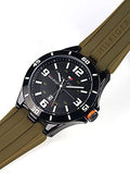 Tommy Hilfiger Drew Black Dial Green Rubber Strap Watch for Men - 1791065 Buy Now By Tommy Hilfiger