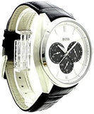 Hugo Boss Casual Chronograph Silver Dial Black Leather Strap Watch For Men - HB1512880 Buy Now By Hugo Boss