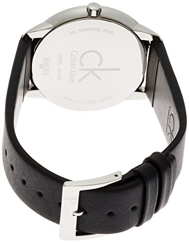 Calvin Klein Minimal Black Dial Black Leather Strap Watch for Men - K3M211C4 Buy Now By Calvin Klein