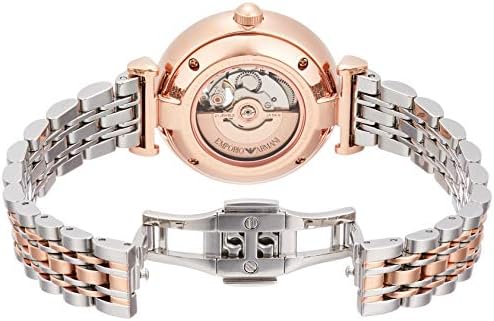 Emporio Armani Gianni T-Bar Analog White Dial Two Tone Steel Strap Watch For Women - AR60019 Buy Now By Emporio Armani