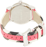 Burberry The City White Dial Haymarket Pink Leather Strap Watch for Women - BU9149 Buy Now By Burberry