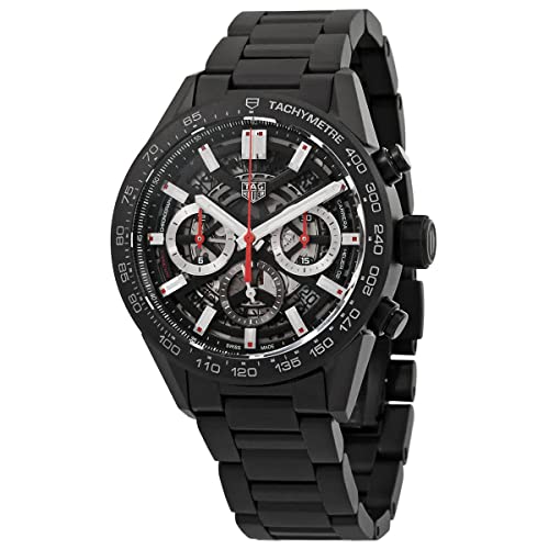 Tag Heuer Carrera Automatic Chronograph Black Dial Black Steel Strap Watch for Men - CBG2090.BH0661 Buy Now By Tag Heuer