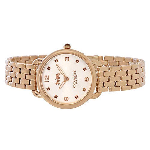 Coach Delancey White Dial Rose Gold Steel Strap Watch for Women - 14502783 Buy Now By Coach